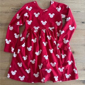 Hanna Andersson Red Dress Mickey Mouse Pattern